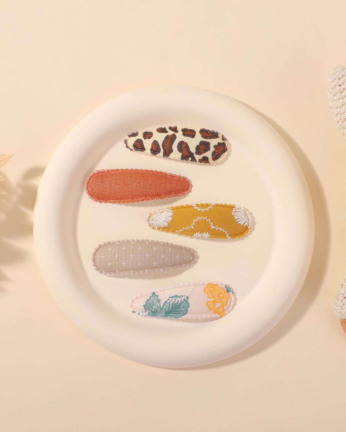 doboi 40Pcs Toddler Hair Clips Baby Girl Hair Bows Clips Hair Barrettes Floral Print Non Slip Snap Hairpins Flower Clips Accessories for Baby Girls Kids