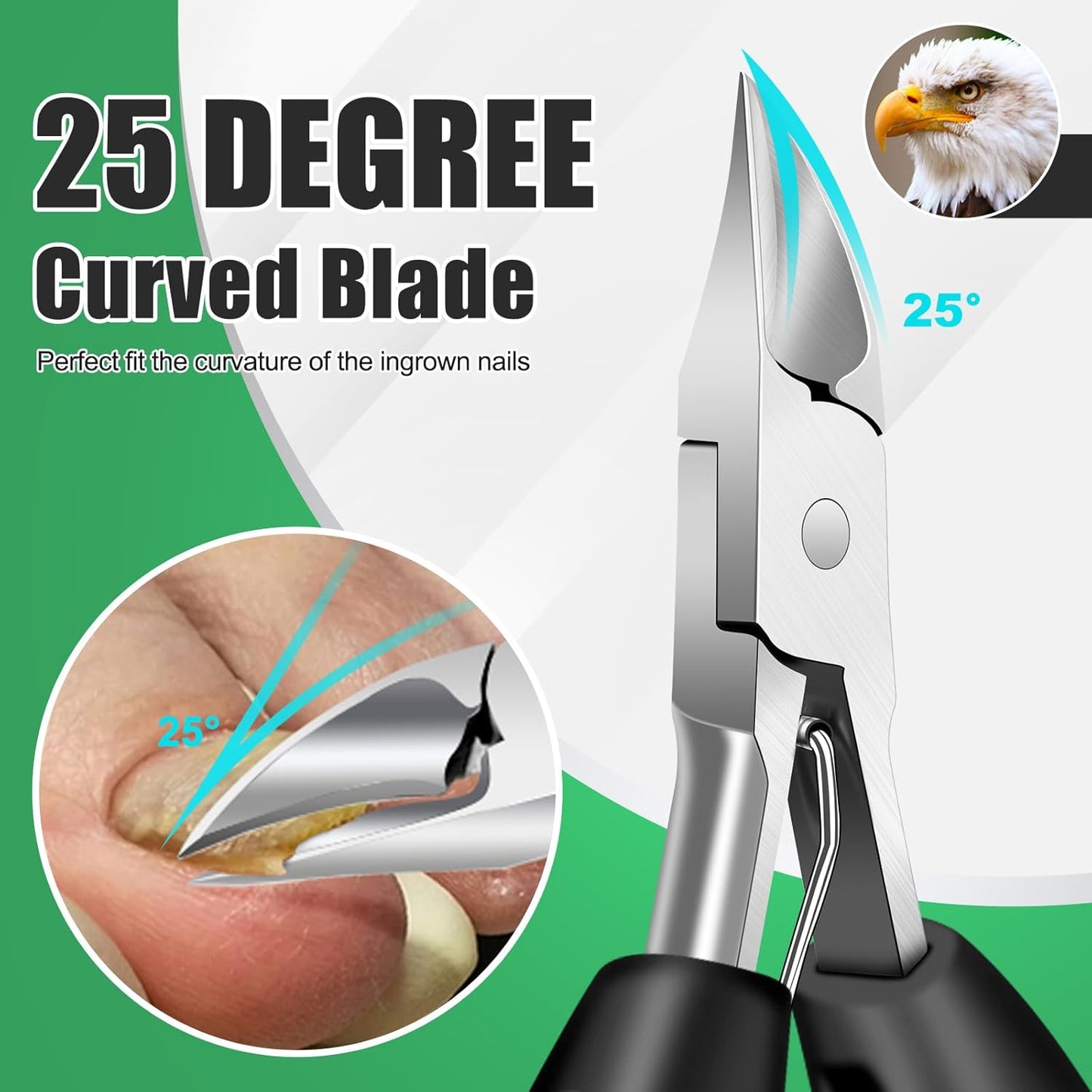 2025 Toenail Clippers for Thick Toenails for Seniors, Angled Head Large Toe Nail Clippers for Men with Wide Jaw Opening, Sharp Heavy Duty Fingernail Clipper Cutter with Catcher Long Handle