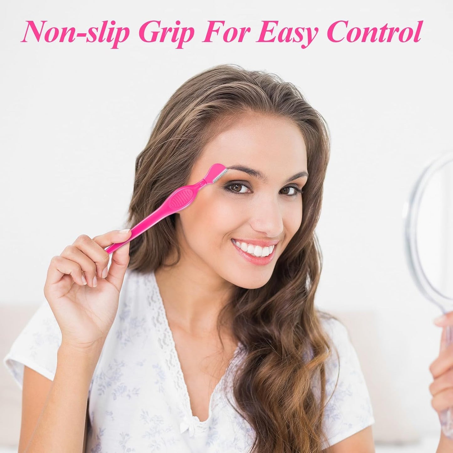 Mudder 21 Pcs Eyebrow Razor Eyebrow Shaver Facial Razor Multipurpose Face Trimmers with Precision Cover for Women Makeup Care Tools(Rose Red)