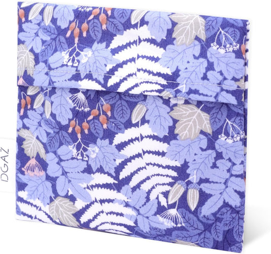 DGAZ Sanitary Napkin Storage Bag, Period Bag for Teen Aged Girls, Portable Period Bag for Panty Liners/Menstrual Cup/Small Tampons，Mini Makeup Bag for Purse(Austere Blue)