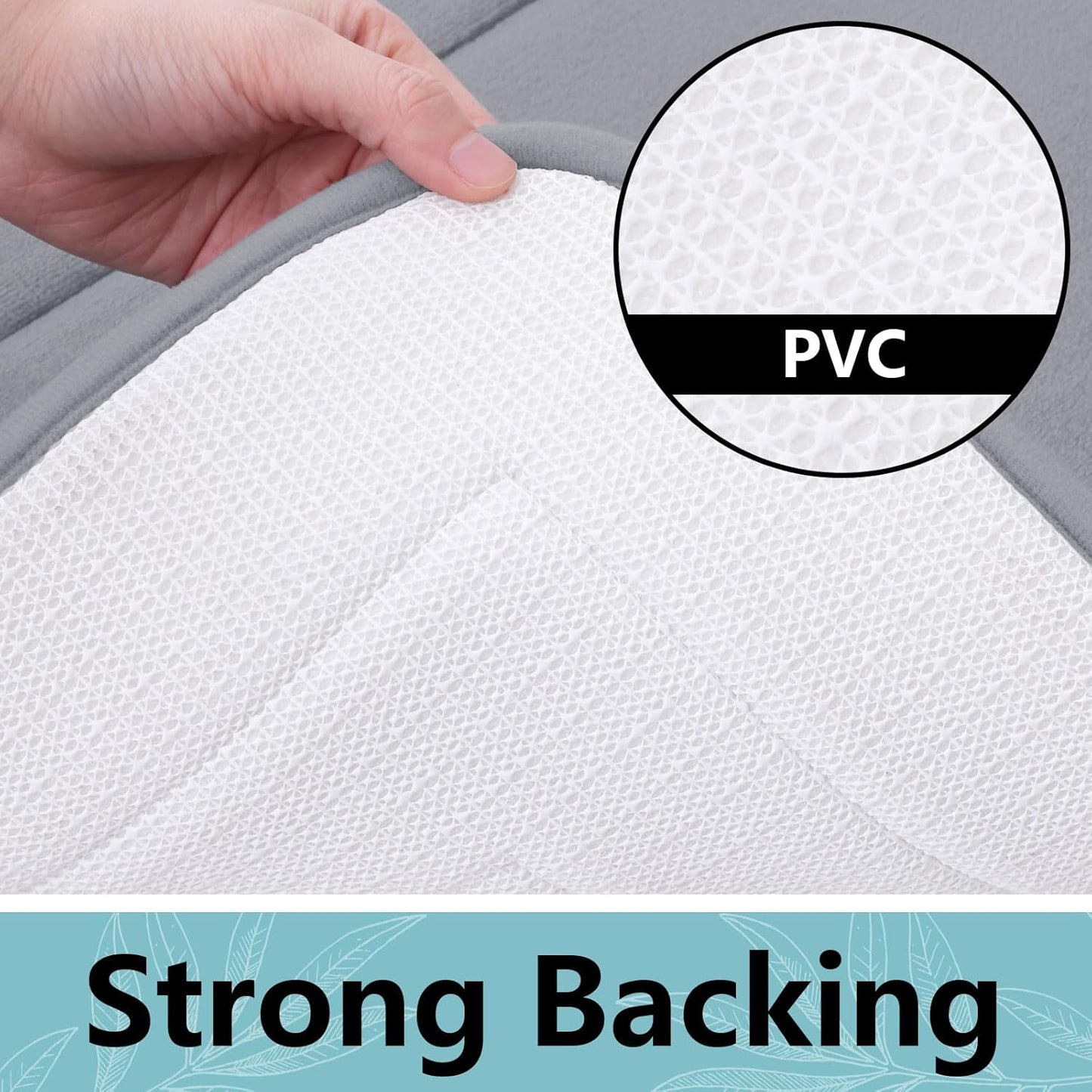 Arotive Memory Foam Bathroom Rug Mat 47x24, Ultra Soft and Absorbent Bath Mat, Machine Wash Dry, Comfortable Bath Rug Carpet for Bathroom Floor, Tub and Shower, Medium Grey