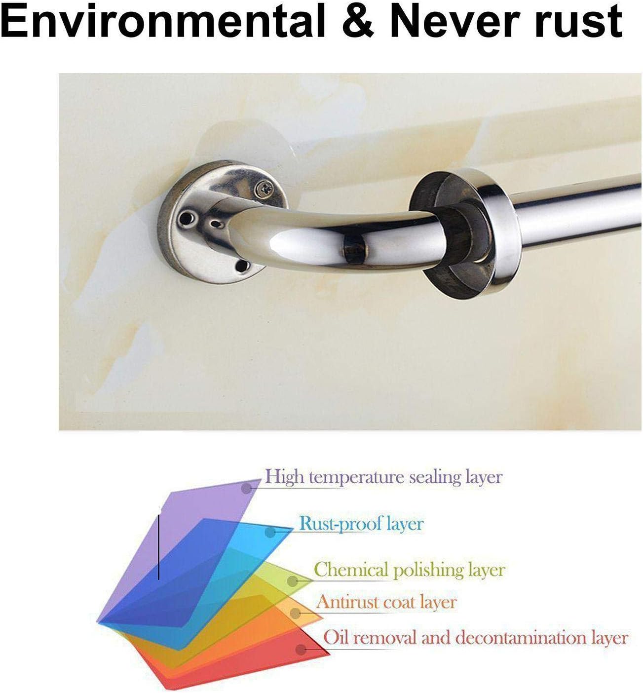 12 Inch Anti Slip Shower Grab Bar, Munzong Stainless Steel Bathroom Grab Bar, Satin Brushed Nickel Knurled Bathroom Balance Bar,Safety Hand Rail Support Handicap Elderly Senior Assist Bath Handle