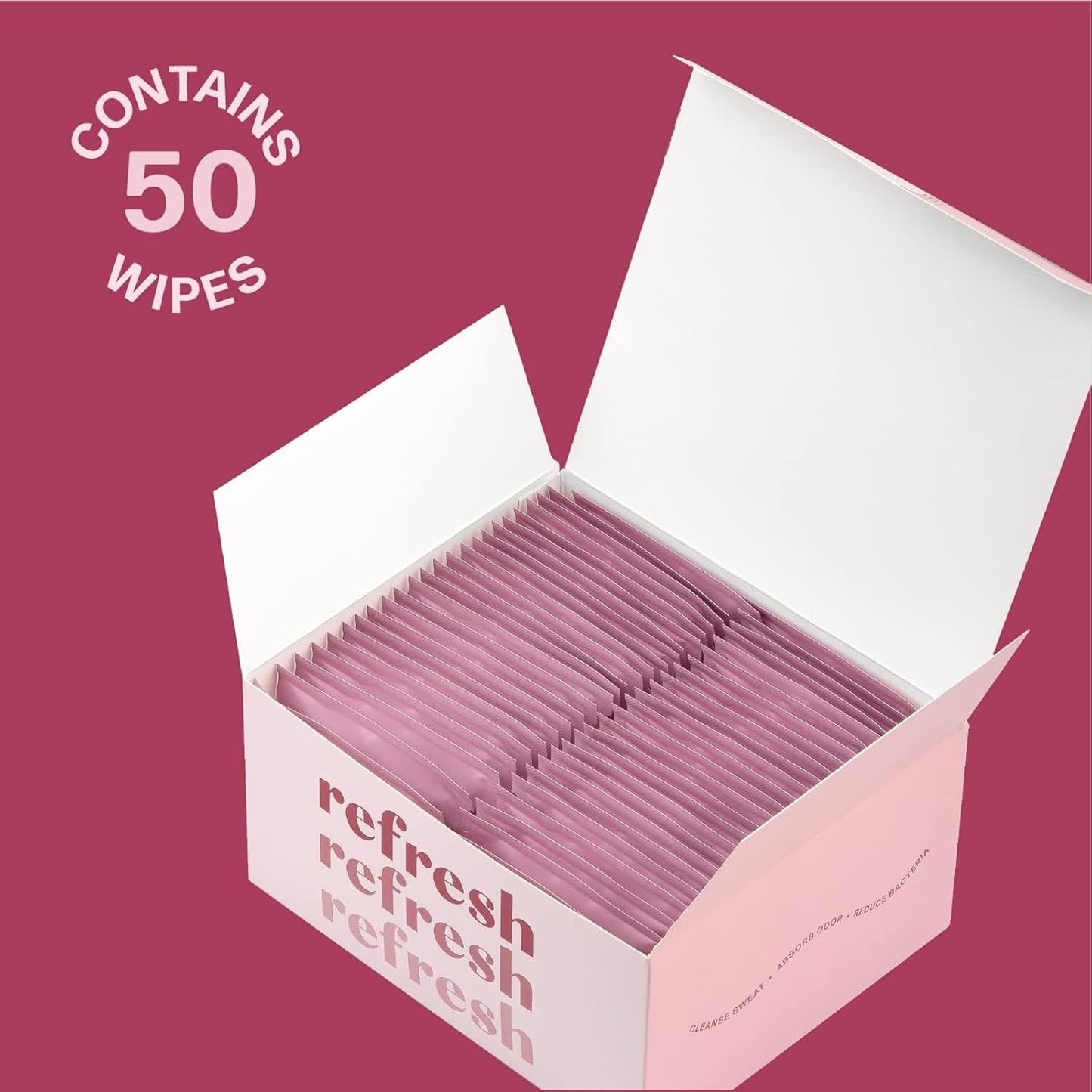 Dew Well - Deodorant Wipes - A Fresh Start When You’re On the Go - Aluminum, Paraben, and Sulfate Free - Rose Scent - 50 Individually Wrapped Wipes