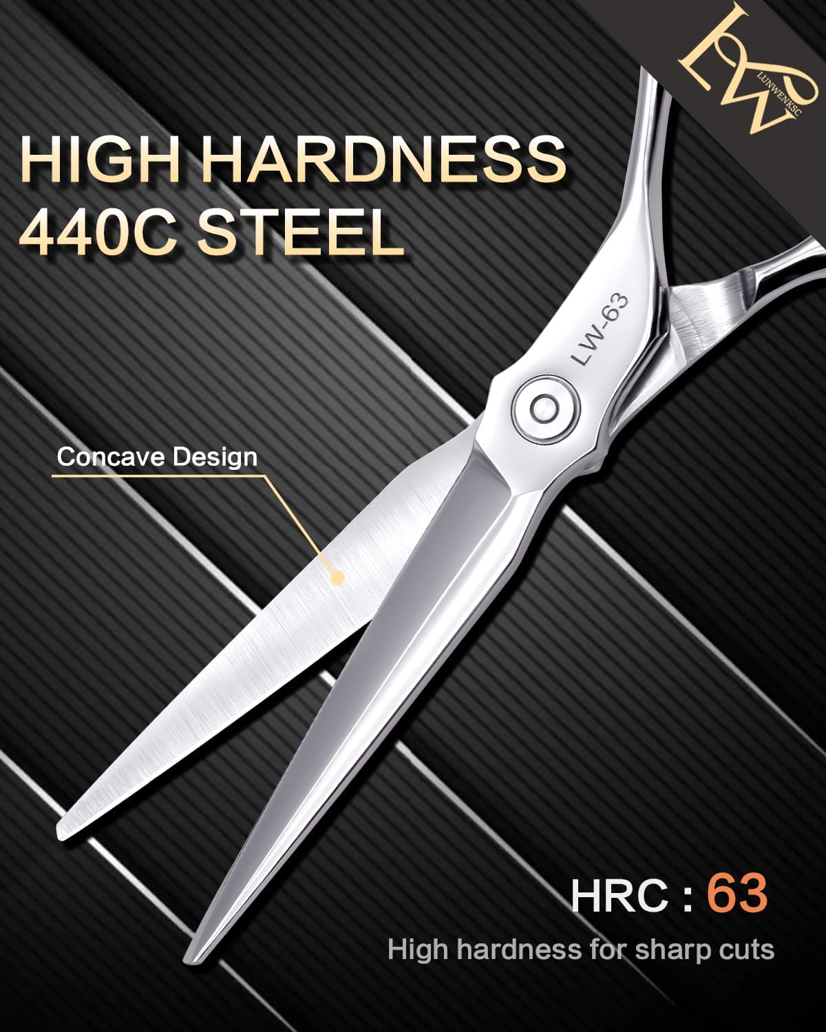 Professional Hair Scissors 6”,Undergoes Rigorous 238-Step Process,Hair Cutting Scissors Professional For Women & Men,440C Steel,1 Pack