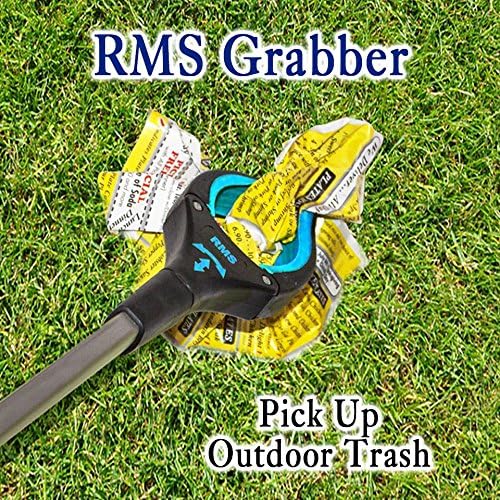 RMS 2-Pack 34 Inch Extra Long Grabber Reacher with Rotating Jaw - Mobility Aid Reaching Assist Tool (Blue)