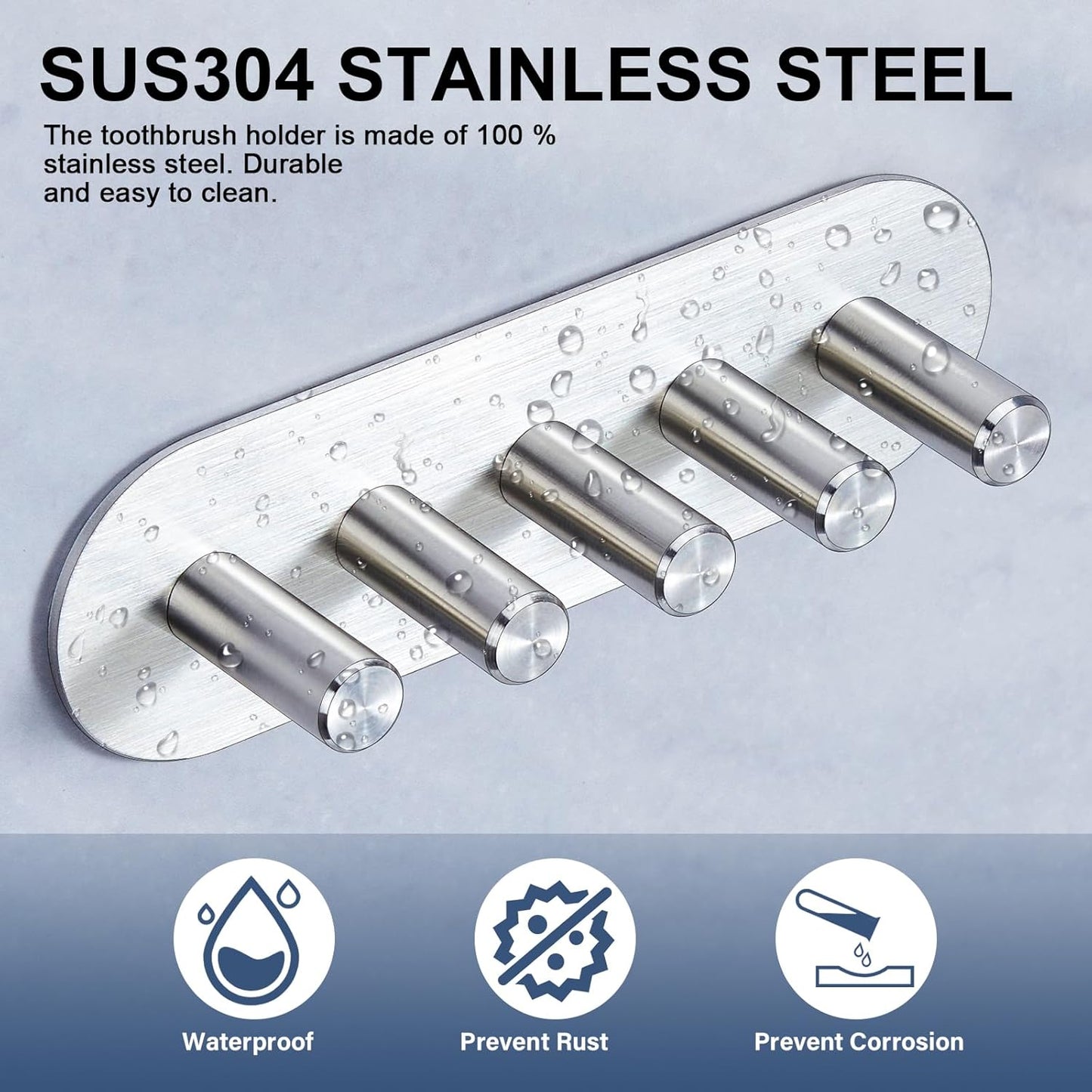 Electric Toothbrush Head Holder for Bathroom Shower, Toothbrush Holders Wall Mounted, Tooth Brushing Holder, Self Adhesive Toothbrush Storage Organizer Toothbrush & Razor Holder (Medium)