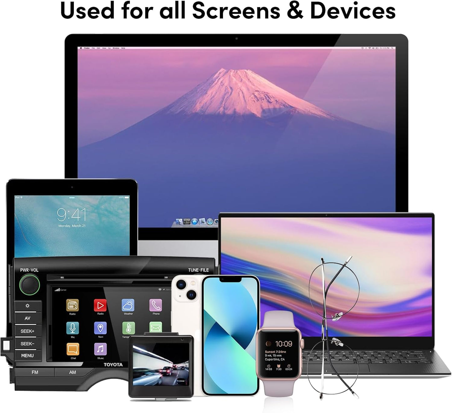 Fingerprint Proof Screen Cleaner,3 in 1Touchscreen Mist Cleaner Spray Wipe Cleaner,Safe for All Phones, Computer, Laptop, Tablet and Car Screen(Grey Pink)