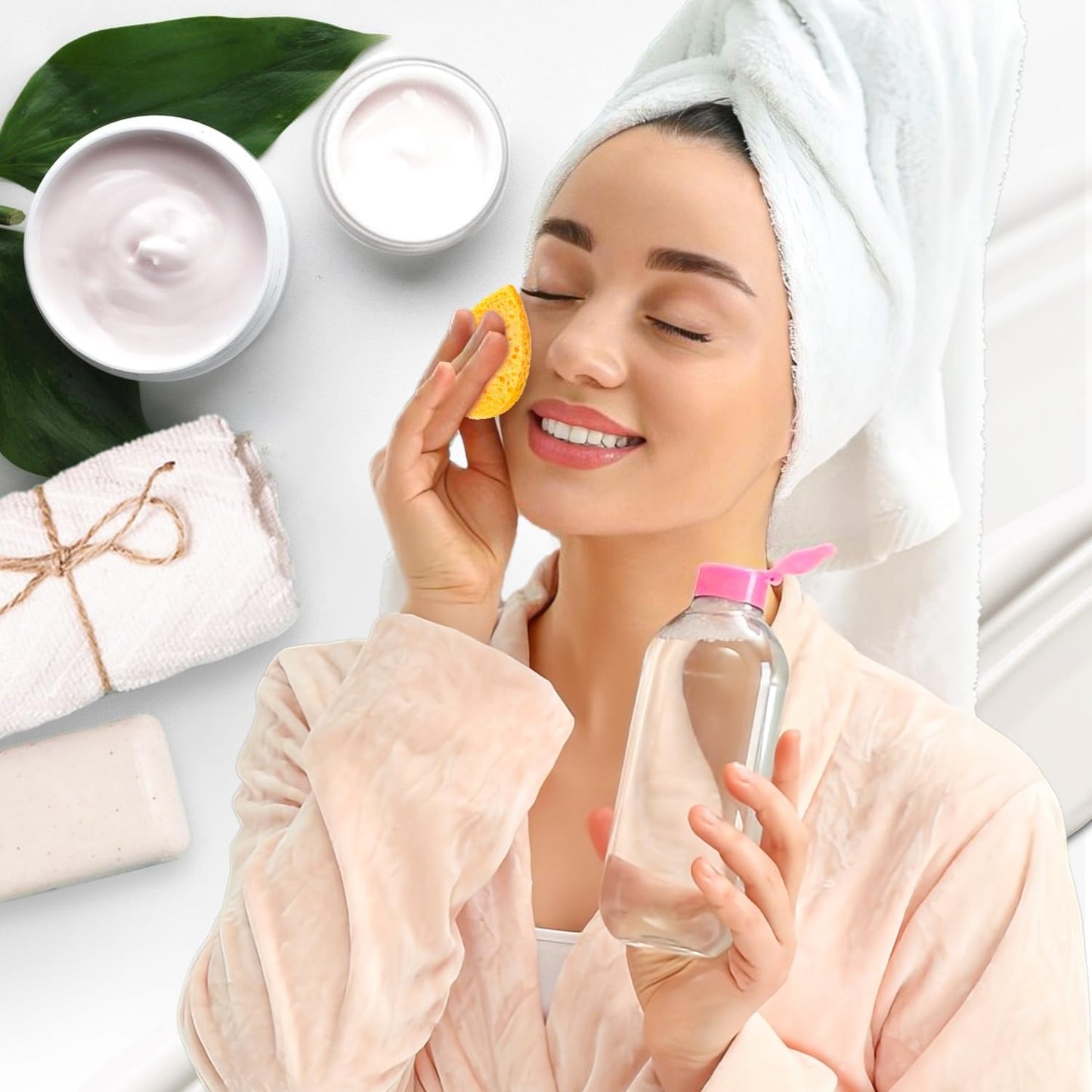 ORIGHTY 96 Count Facial Sponges for Cleansing, 100% Natural Cellulose Facial Sponges for Washing face, Compressed Cosmetic Spa Face Sponge for Exfoliating Mask, Makeup Removal