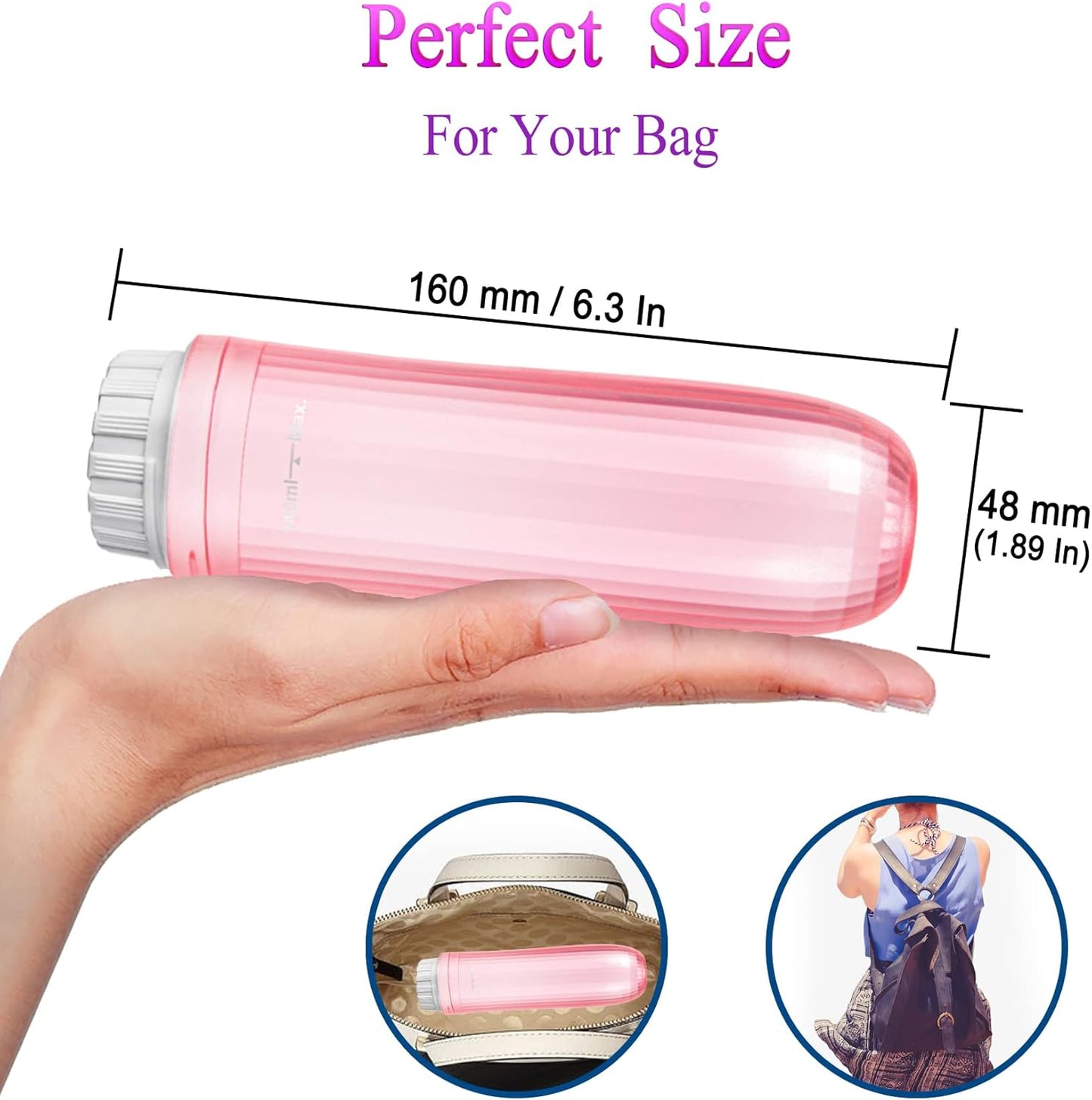 Portable Bidet - Mini Foldable Handheld Personal Travel Bidet with 2 Pressure Options Electric Sprayer Toilet for Personal Hygiene Cleaning/Soothing Postpartum Care/Perineal & Hemmoroid Treatment