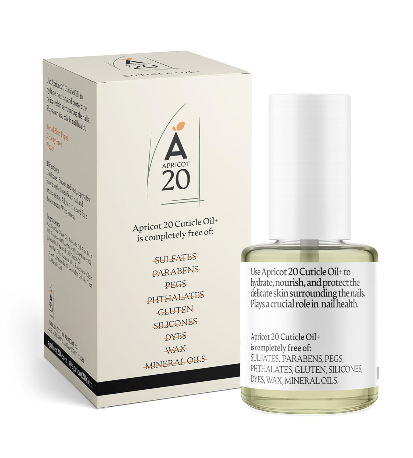 Cuticle Oil Plus, Natural Nail Care Treatment with Essential Oils, Vegan, Cruelty-Free, 0.33 fl oz