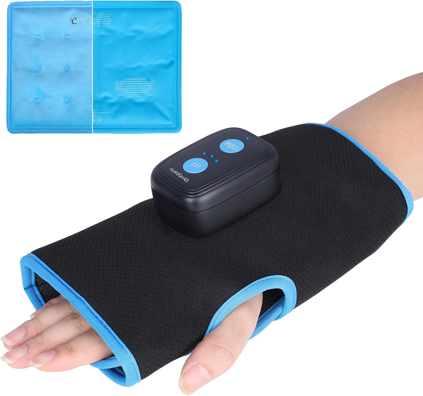 Comfytemp Auto Compression Wrist Ice Pack Wrap for Carpal Tunnel Relief, Reusable Gel Hot Cold Therapy Hand Brace Ice Pack for Injuries, Tendonitis, Arthritis, Wrist Hand Pain, Recovery for Women
