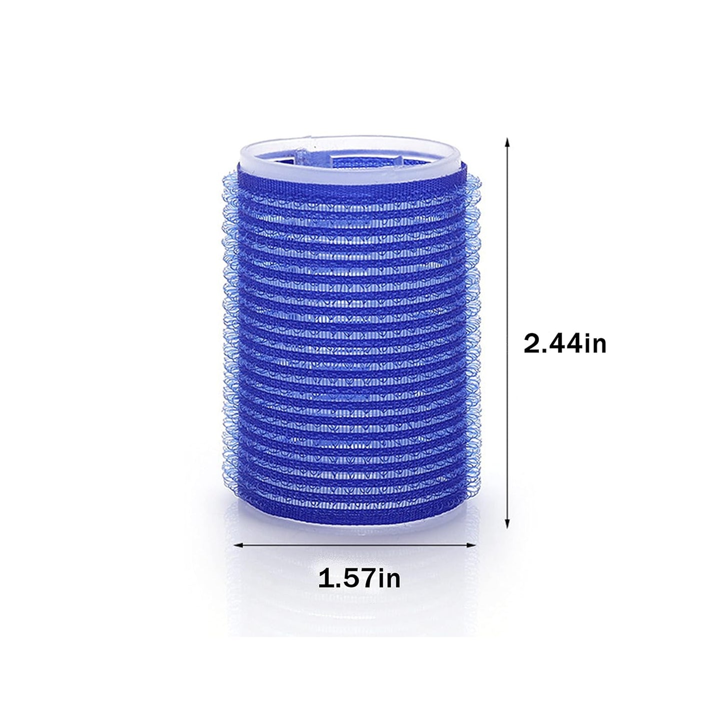 6PCS Roller Curlers For Medium Short Bangs, Heatless Curlers Create Natural Curly Hairstyles (Large Blue 6-Pack)