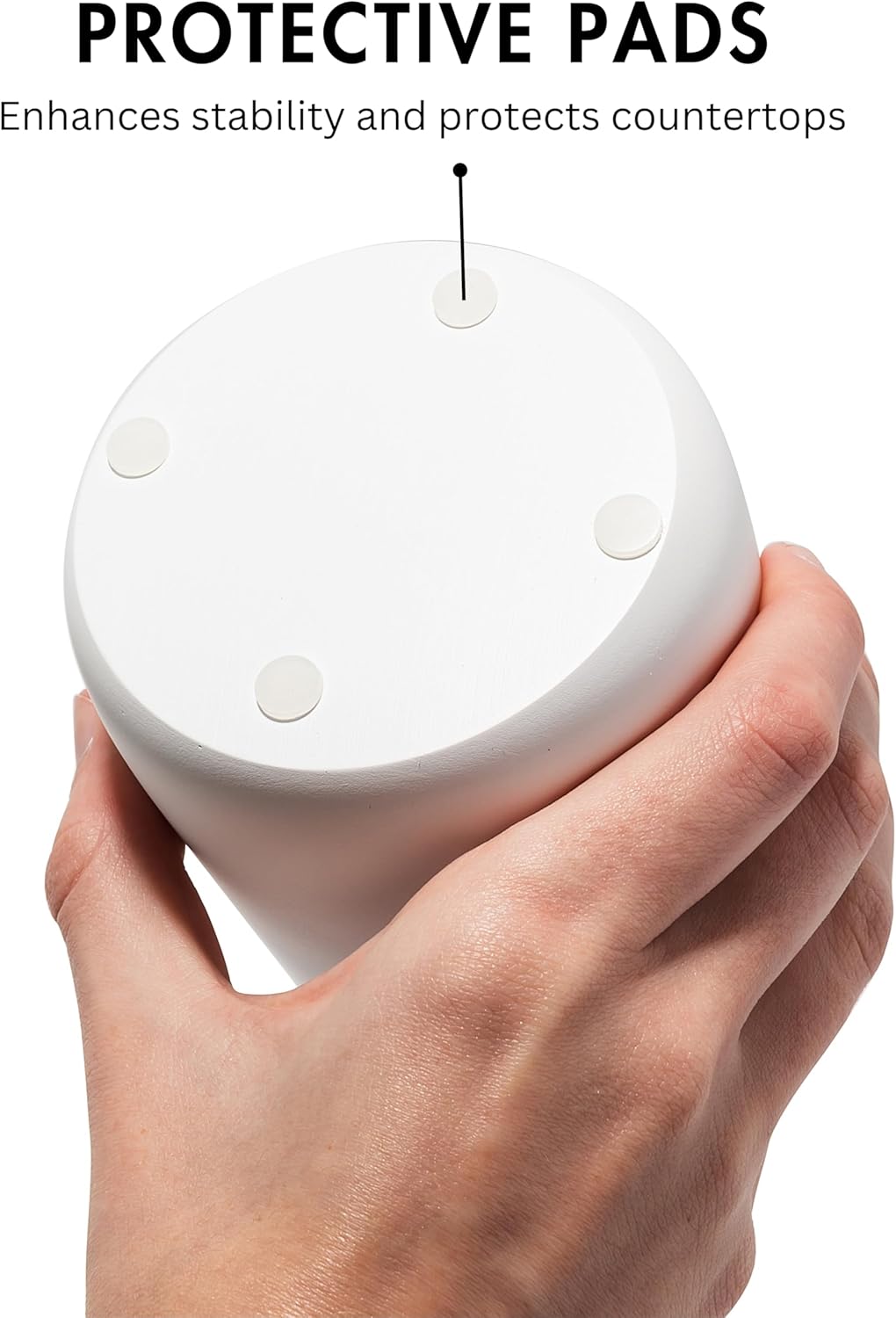 Matte White Toothbrush and Toothpaste Holder and Cup for Bathroom Vanity and Countertop, Round Organizer for Electric Toothbrushes, Floss, Razors, Cotton, and Mouthwash