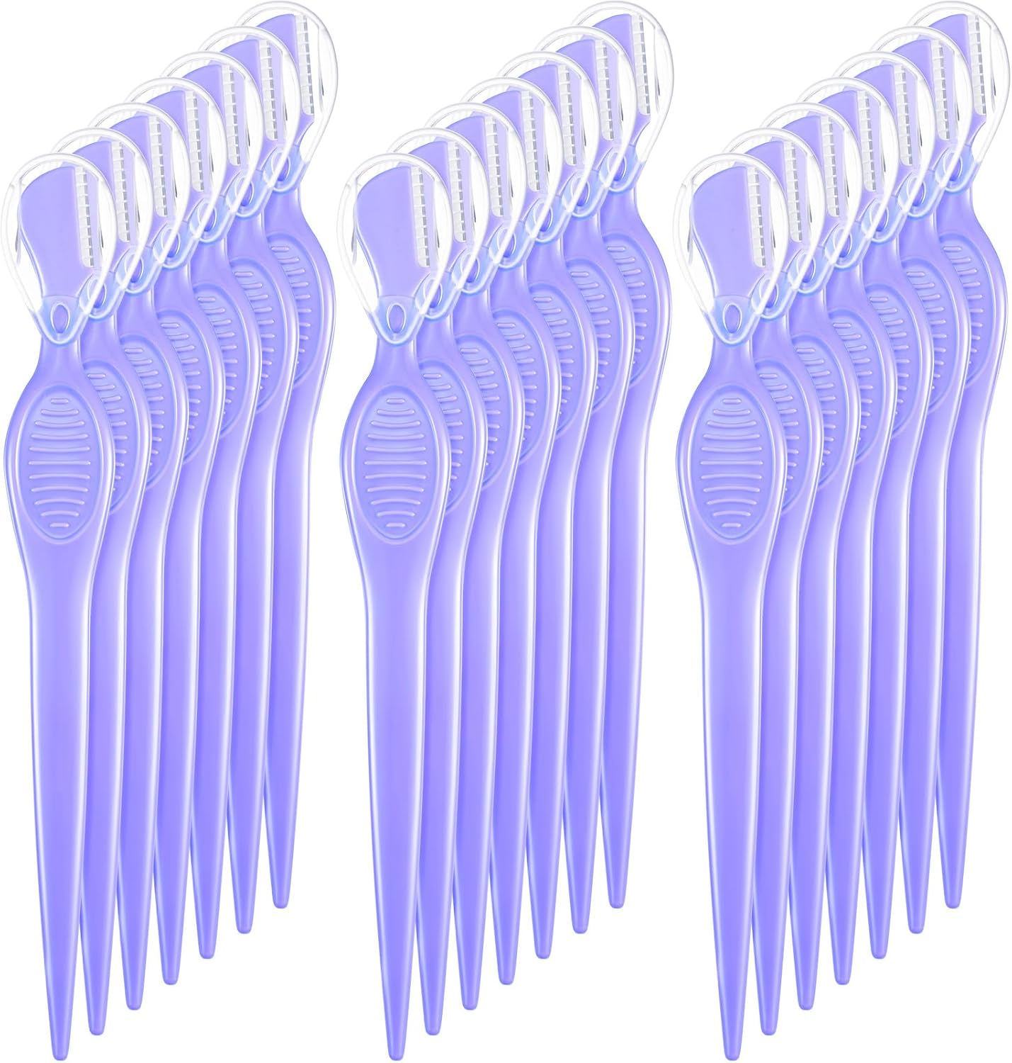 Mudder 21 Pcs Eyebrow Razor Eyebrow Shaver Facial Razor Multipurpose Face Trimmers with Precision Cover for Women Makeup Care Tools(Purple)