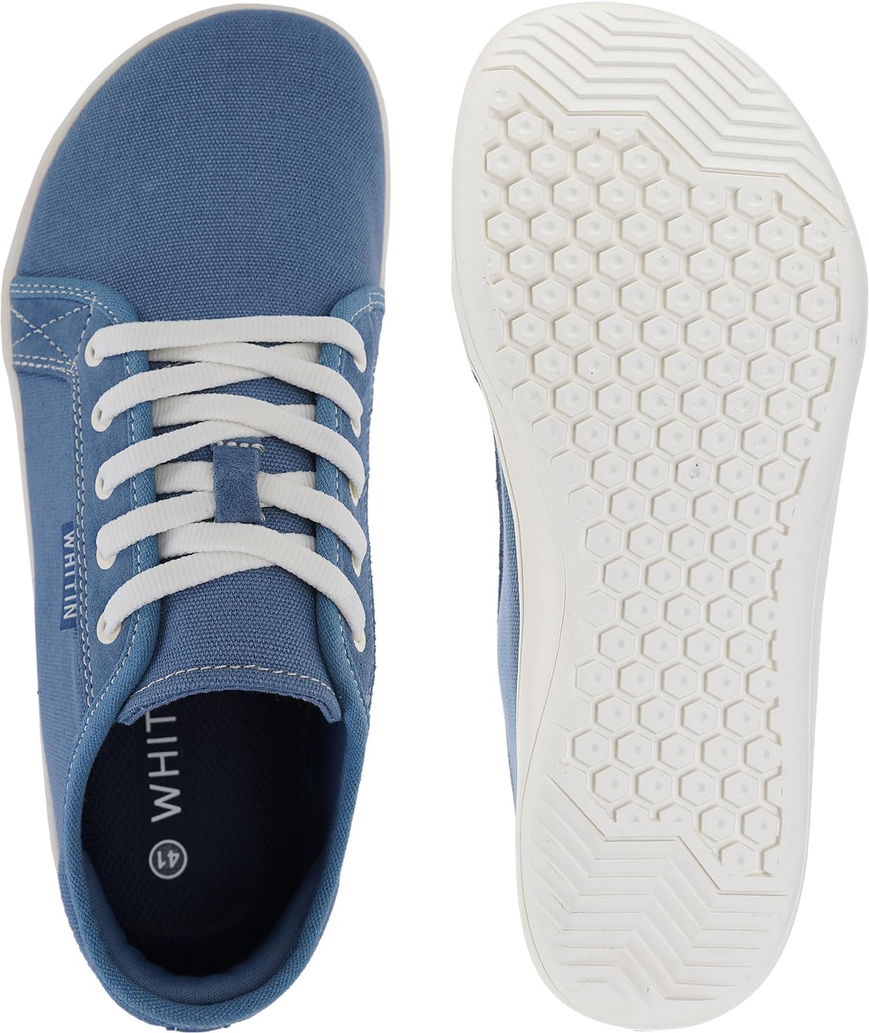 WHITIN Women's Canvas Barefoot Shoes | Wide Width Minimalist Sneakers | Classic Fit Low Top