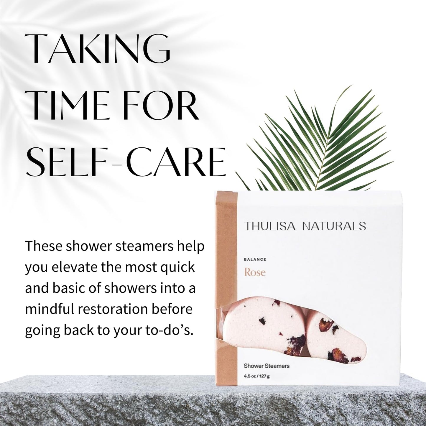 Thulisa Naturals Rose Shower Steamers Aromatherapy | Organic Shower Bombs with Essential Oils | Self Care Christmas Birthday & Spa Gifts for Women & Men | Stocking Stuffers | 4 Pack