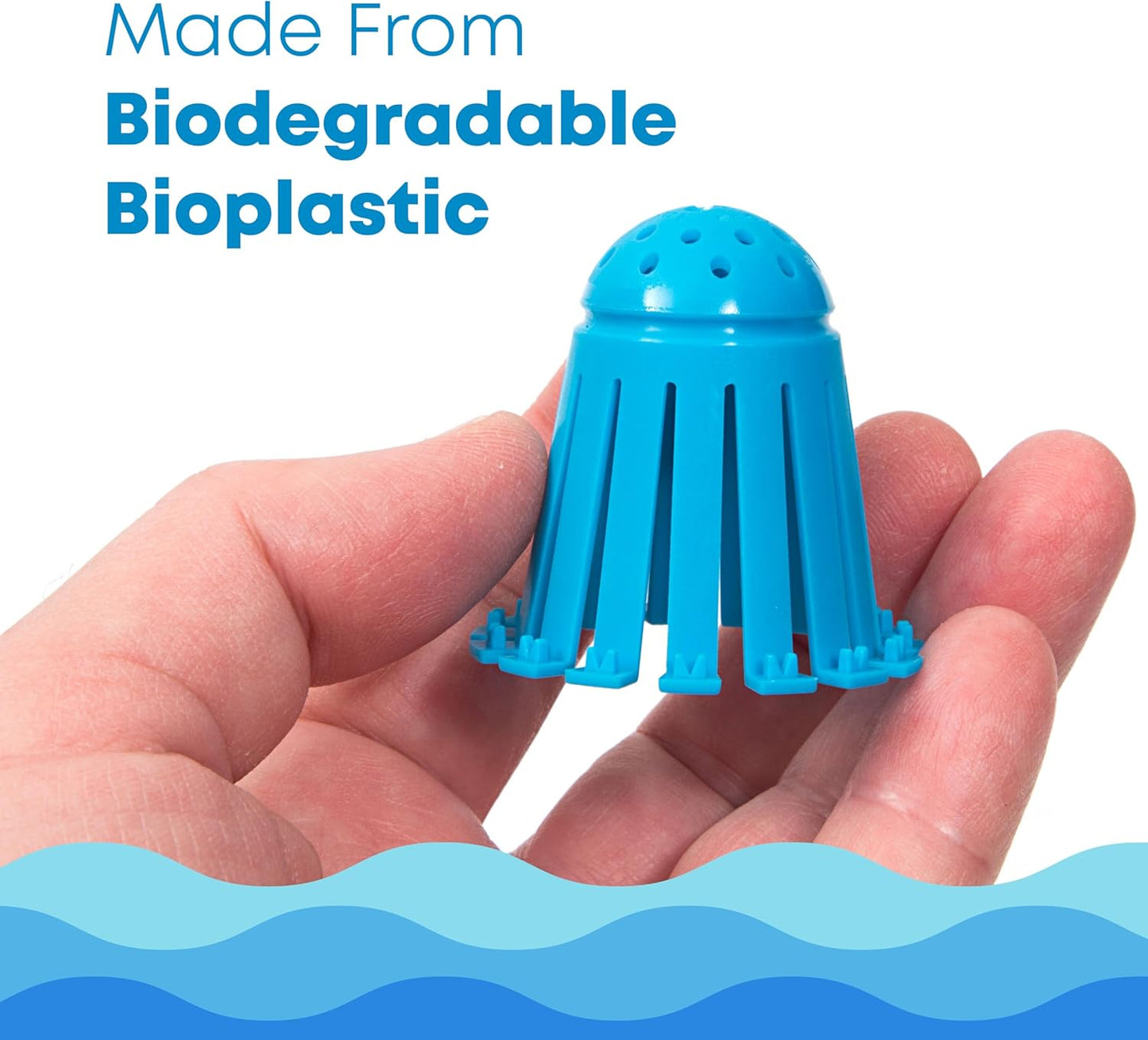 TubShroom Toss 21pk Disposable Bath Tub Drain Strainers - Hair Catcher Snare for Shower Bathtub to Prevent Clogged Drains, Traps Human and Pet Hair, One Year Supply (Blue)