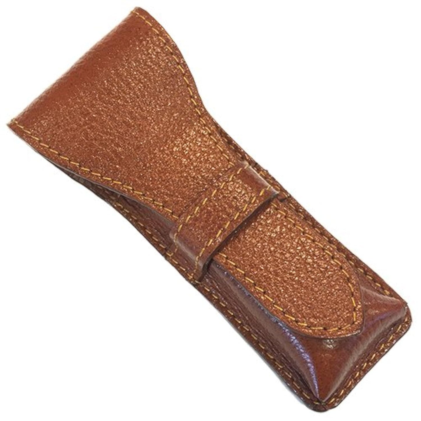 Parker Genuine Leather Travel Case for Safety Razor — Stylish Protective Storage Pouch for DE Razors (For Standard & Long Handle Lengths)