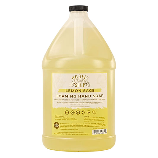 Adams Handmade Soap Liquid Foaming Soap 1 Gal - Lemon Sage