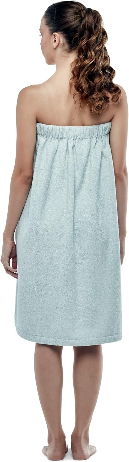 ESKYMODE Womens Terry Cotton Bath Robe Wrap, Women's Spa Shower Towel Bathrobe