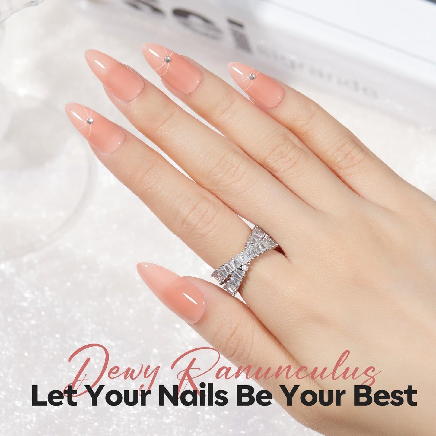 modelones Sheer Nude Nail Polish, 15 ml Jelly Nail Polish Clear Translucent Pink Quick Dry Nail Lacquer Strengthener Long Last Finger Toe Nail Art DIY Manicure Gift for Women Girls 0.5 Fl Oz