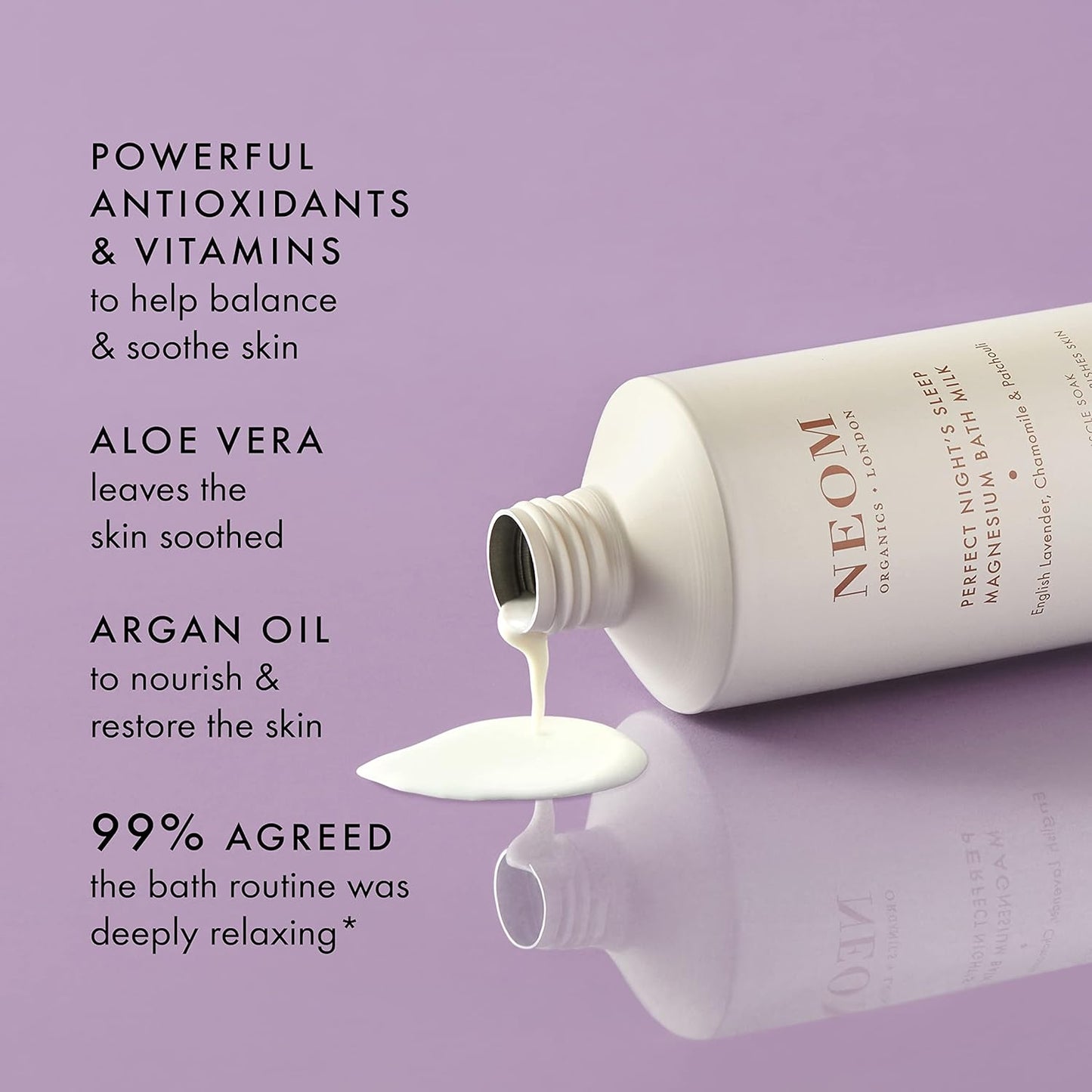 NEOM- Magnesium Bath Milk (Perfect Night's Sleep), 10.14 Ounce (Pack of 1), White