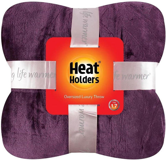 HEAT HOLDERS Oversized Throw/Blanket - Warm and Luxuriously Soft Fur-Like Fleece - Ideal for Bed, Sofa, Travel and Gifts | Mulled Wine