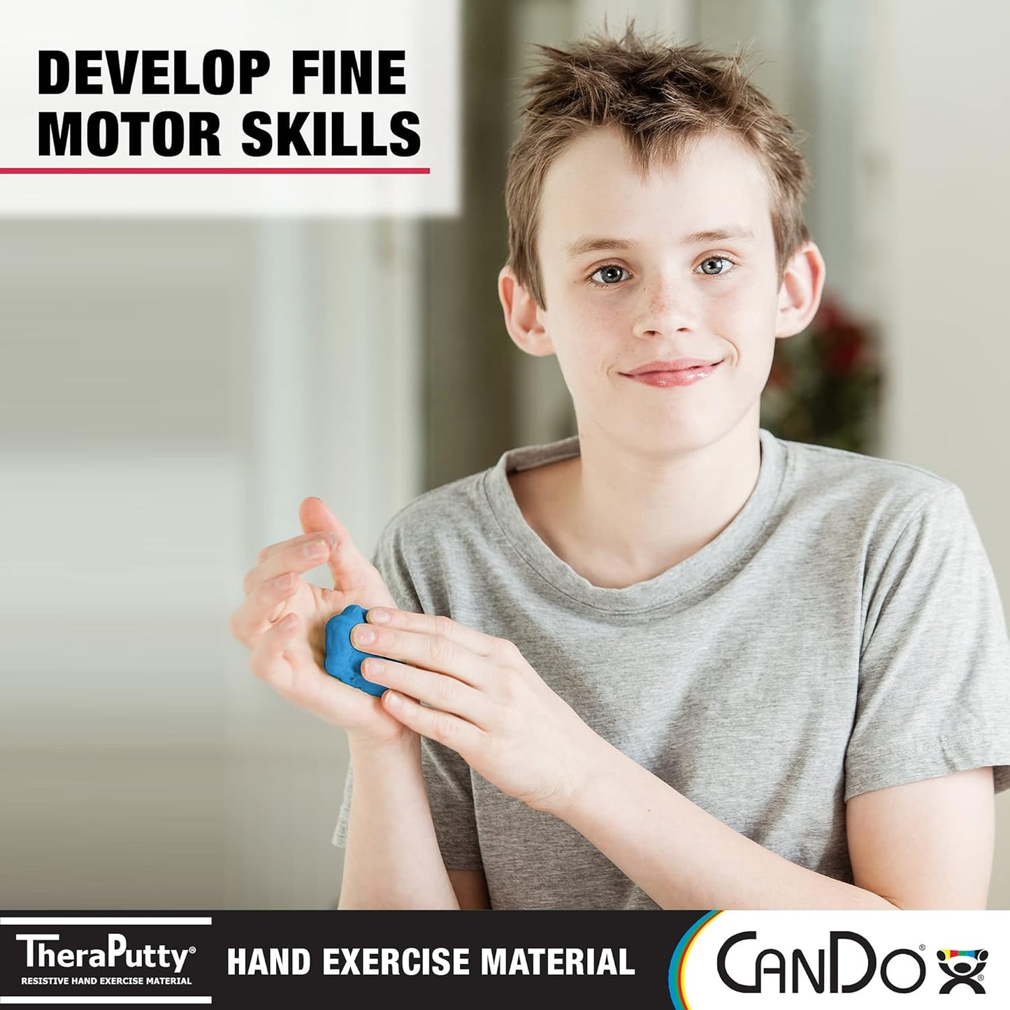 CanDo 10-2614 Theraputty Plus Hand Exercise Putty, Blue, 3oz, Firm