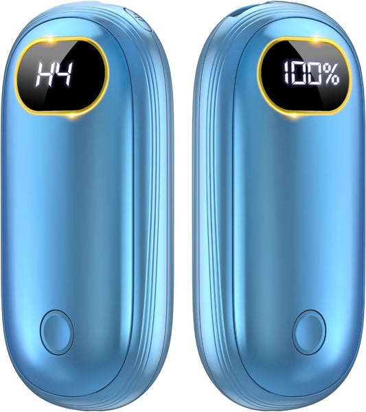 Hand Warmers Rechargeable - Electric Hand Warmers Rechargeable 2 Pack Heat Up to 131℉ with 18Hrs Warmth, Electronic Portable Pocket Heater for Golf Raynauds Camping, Gifts for Women Man