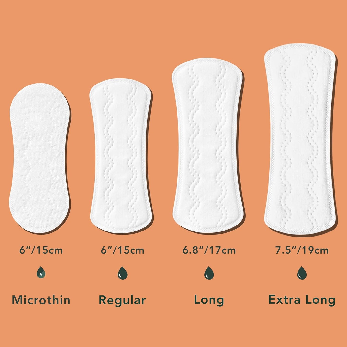 Rael Panty Liners for Women, Organic Cotton Cover - Long Pantiliners, Light Absorbency, Unscented, Chlorine Free (Long, 54 Count)