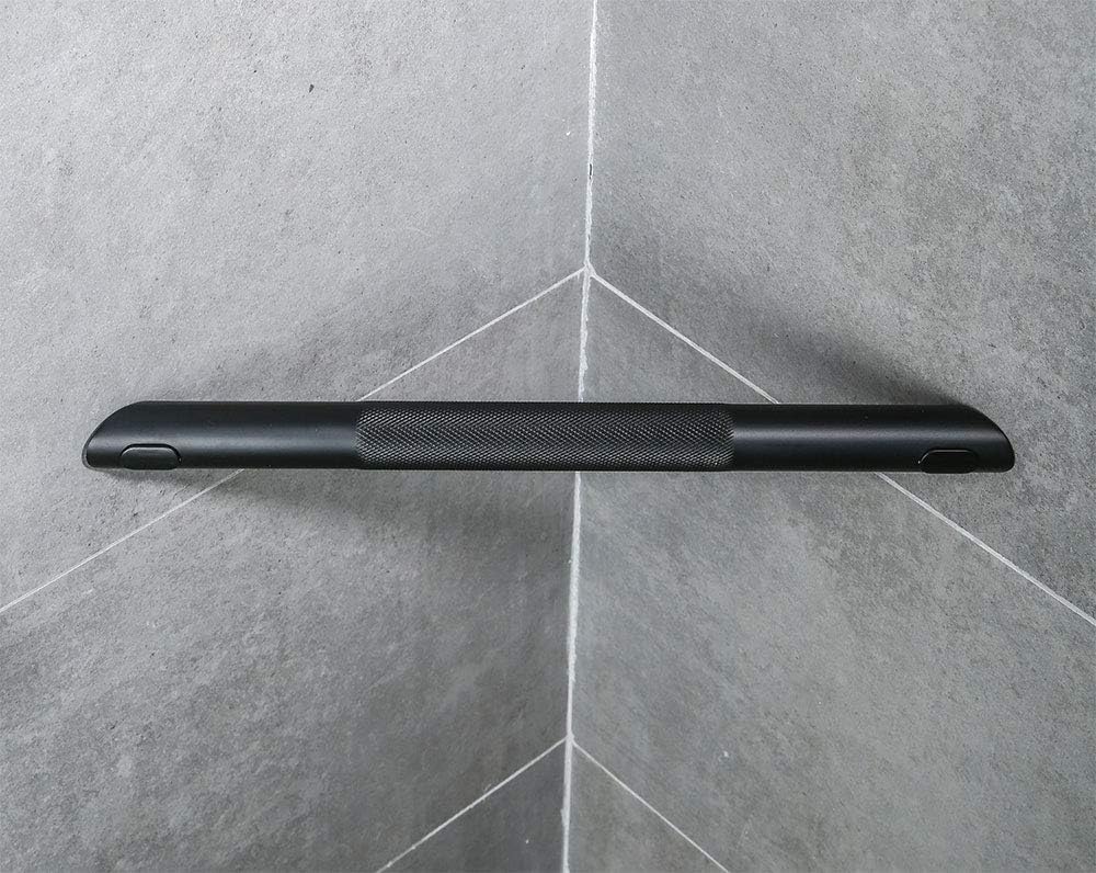 Shower Foot Rest Bar,Corner Shower Footrest for Shaving Legs,Non-Slip Knurled Brass Bar Shower Step Foot Ledge,Matte Black