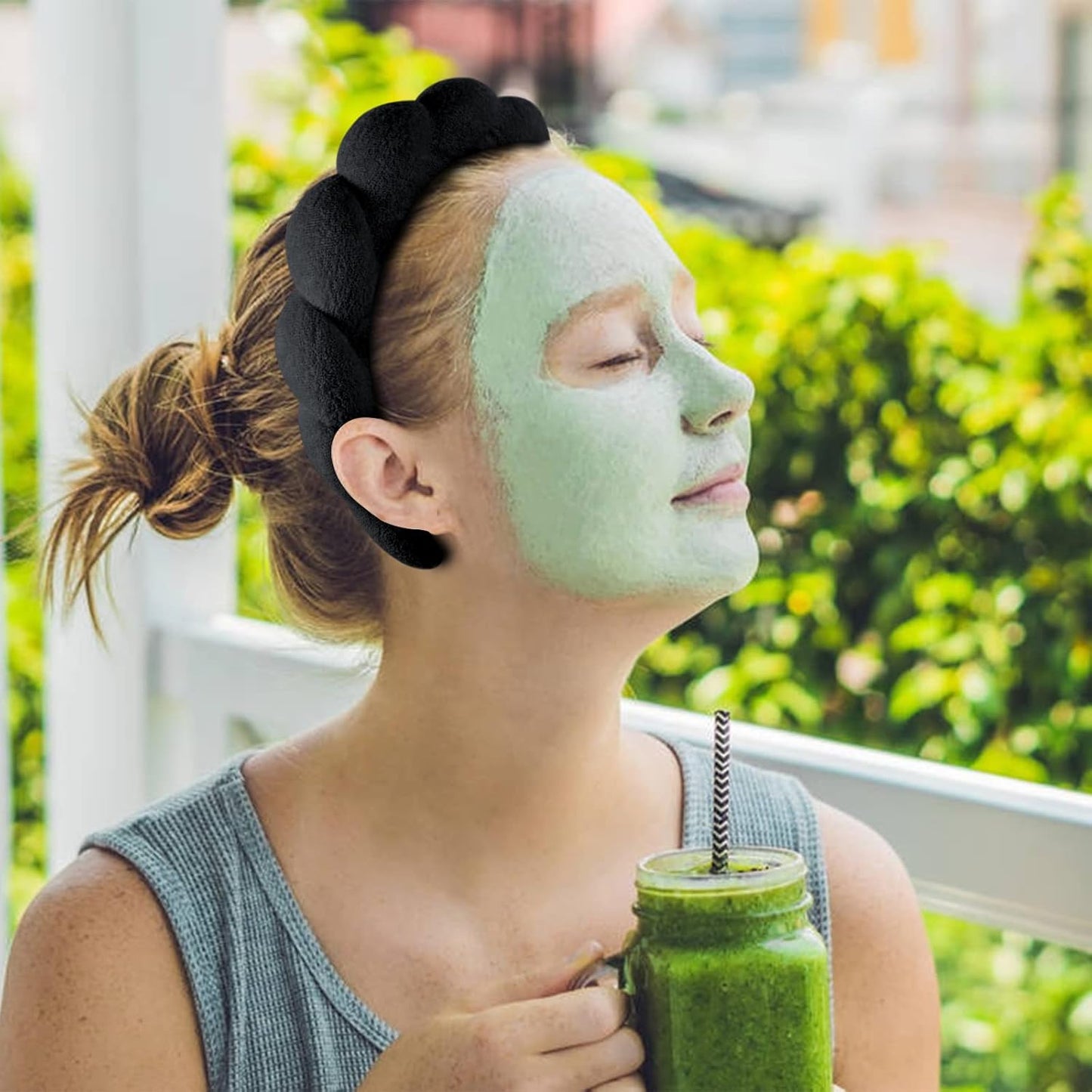 WSICSE Spa Headband for Washing Face, Skincare Headbands Puffy Padded Keep Hair Dry Stocking Stuffers for Girls Women