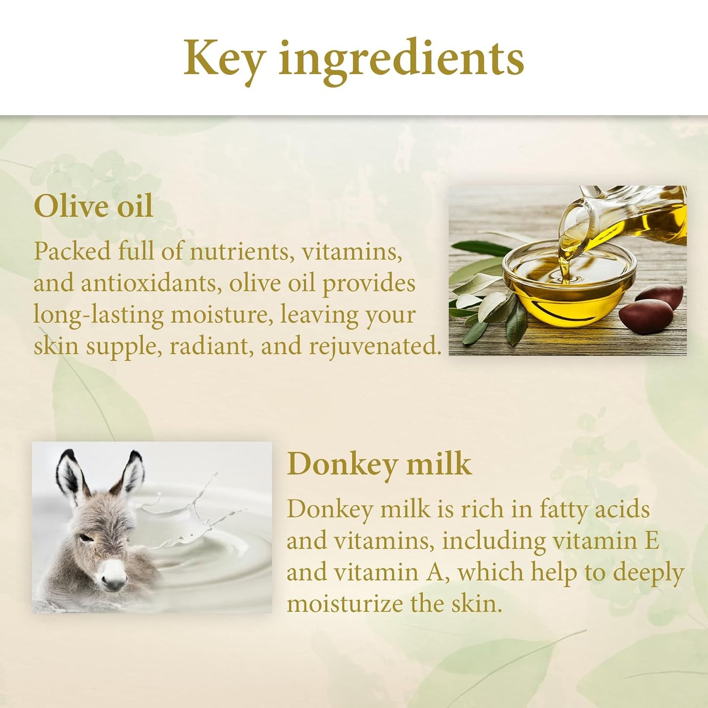 Calithea 3 Pack Soap Bars: Olive Oil Soap with Donkey Milk