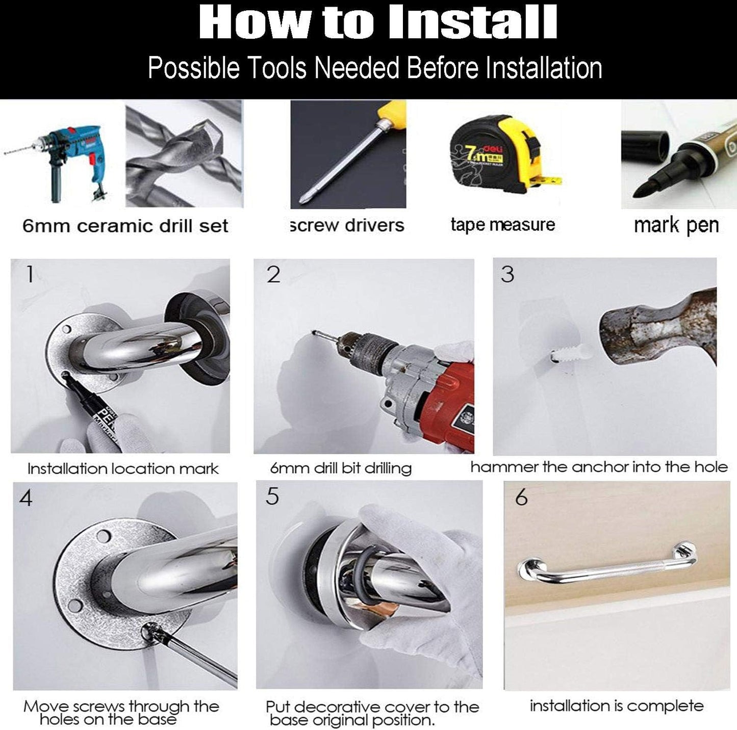 16 Inch Anti Slip Shower Grab Bar, Munzong Stainless Steel Bathroom Grab Bar, Satin Brushed Nickel Knurled Bathroom Balance Bar,Safety Hand Rail Support Handicap Elderly Senior Assist Bath Handle