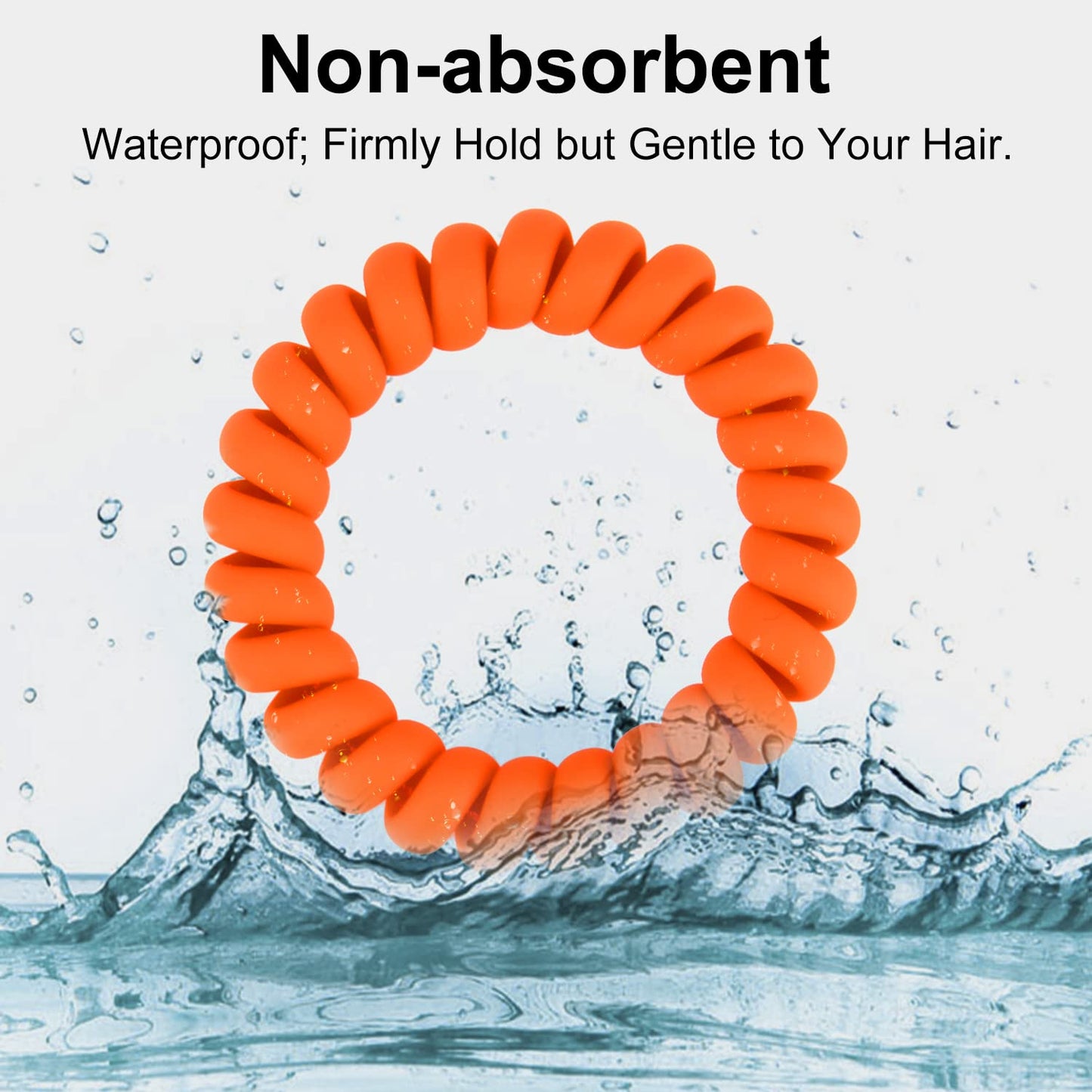 JessLab Spiral Hair Ties for Women, 10-Pack Traceless No-Damage Ponytail Holders, Coils Hair Bands for Girls, Assorted Colors