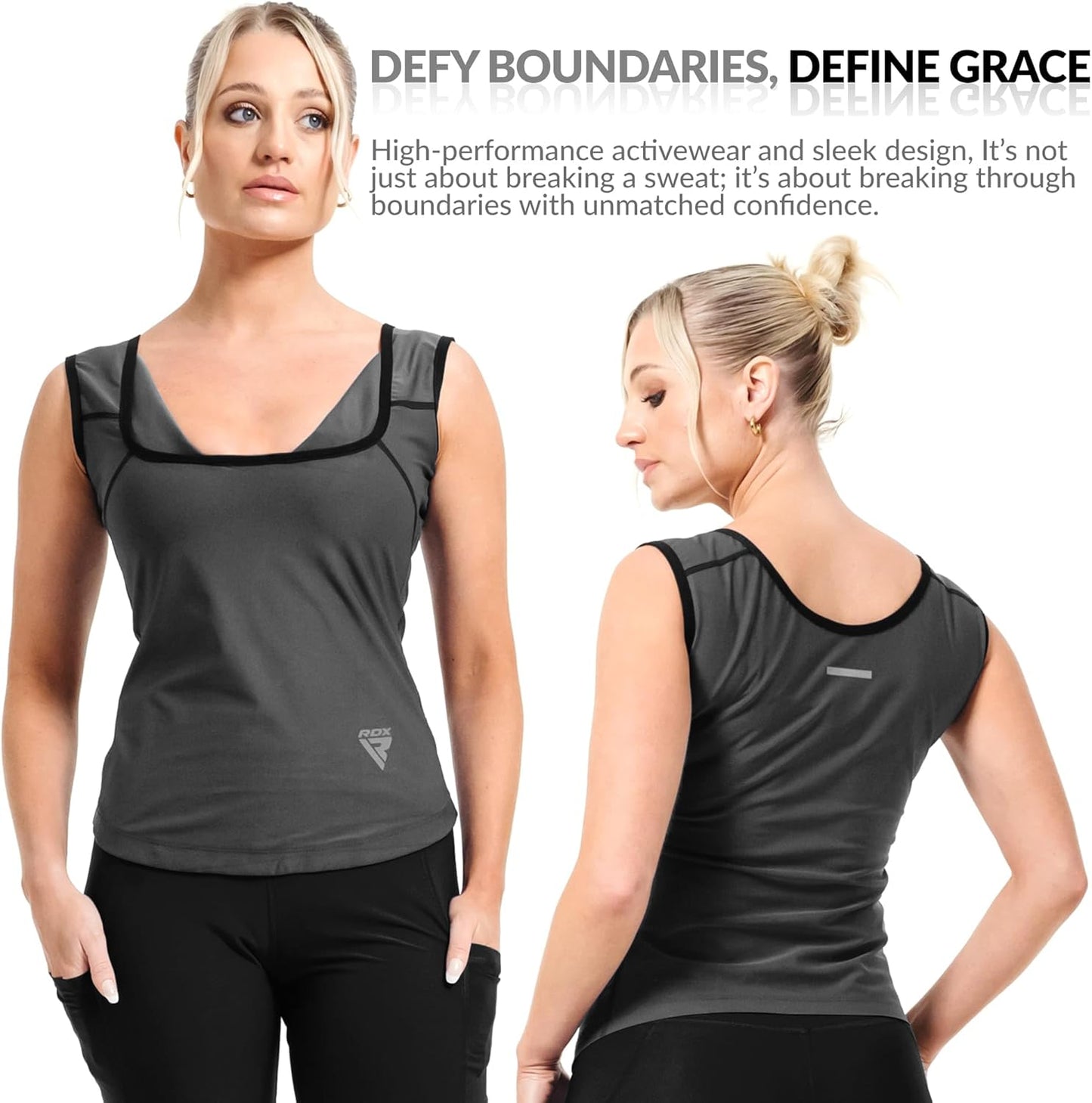 RDX Women’s Sauna Vest Heat Trapping Sweat Waist Trainer - Reach Oeko TEX 100 Certified Body Shaper