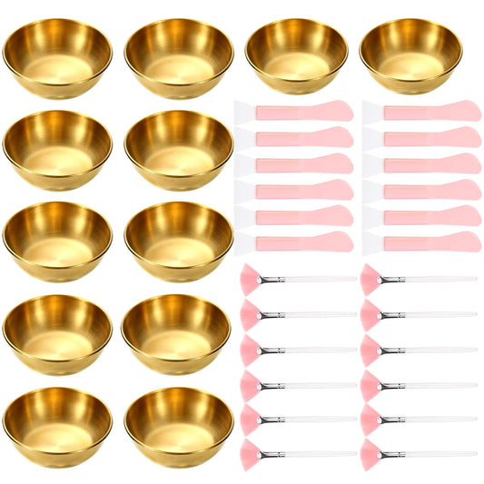 GRETJOB Professional Facial Bowls Set for Estheticians - 36 Pcs Mixing Bowls with Brush & Spatula | Facial Mask Mixing Kit for Spa & Home Use
