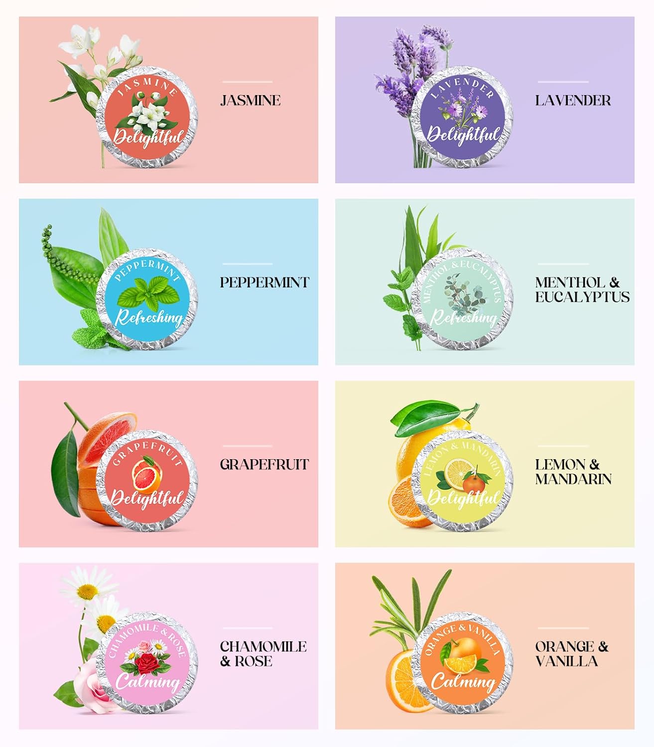 POPCHOSE Shower Steamers Aromatherapy - Self Care & Home SPA Relaxation, 8 Scents Gifts for Women, Mom, Grandma, Wife and Daughter, Birthday Gifts for Women and men, Stocking Stuffers for Teens Adults