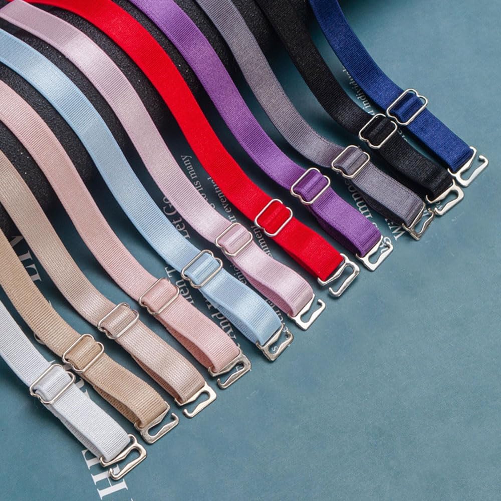 3 Pairs Adjustable Non-Slip Bra Straps Replacement for Women