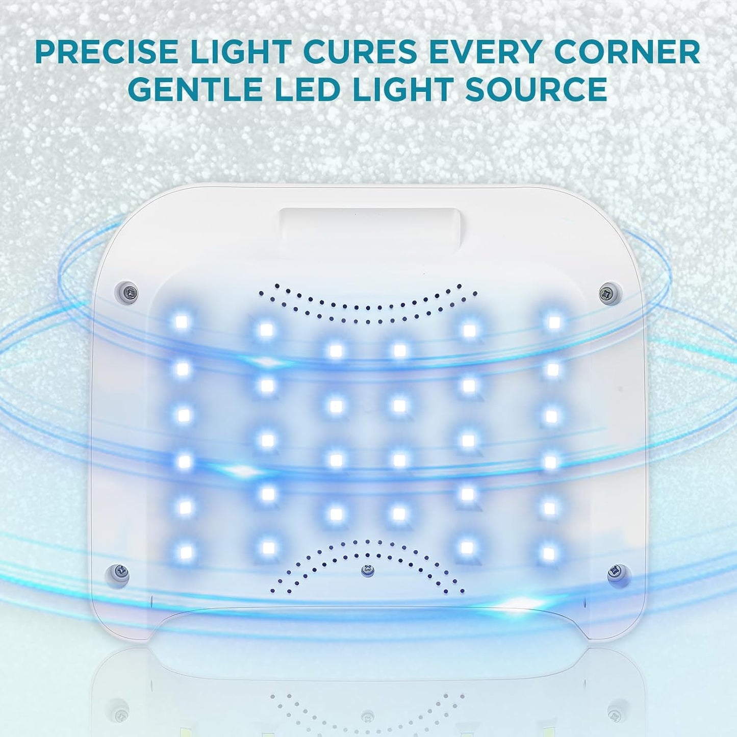 Aedavey Cordless Nail Lamp, Rechargeable UV Nail Lamp for Gel Nails, LED Nail Lamp with 4 Timer Modes, Gel Nail Light Decorate with Sparkling Nail Rhinestones Diamond (Sparkly Blue Diamond)