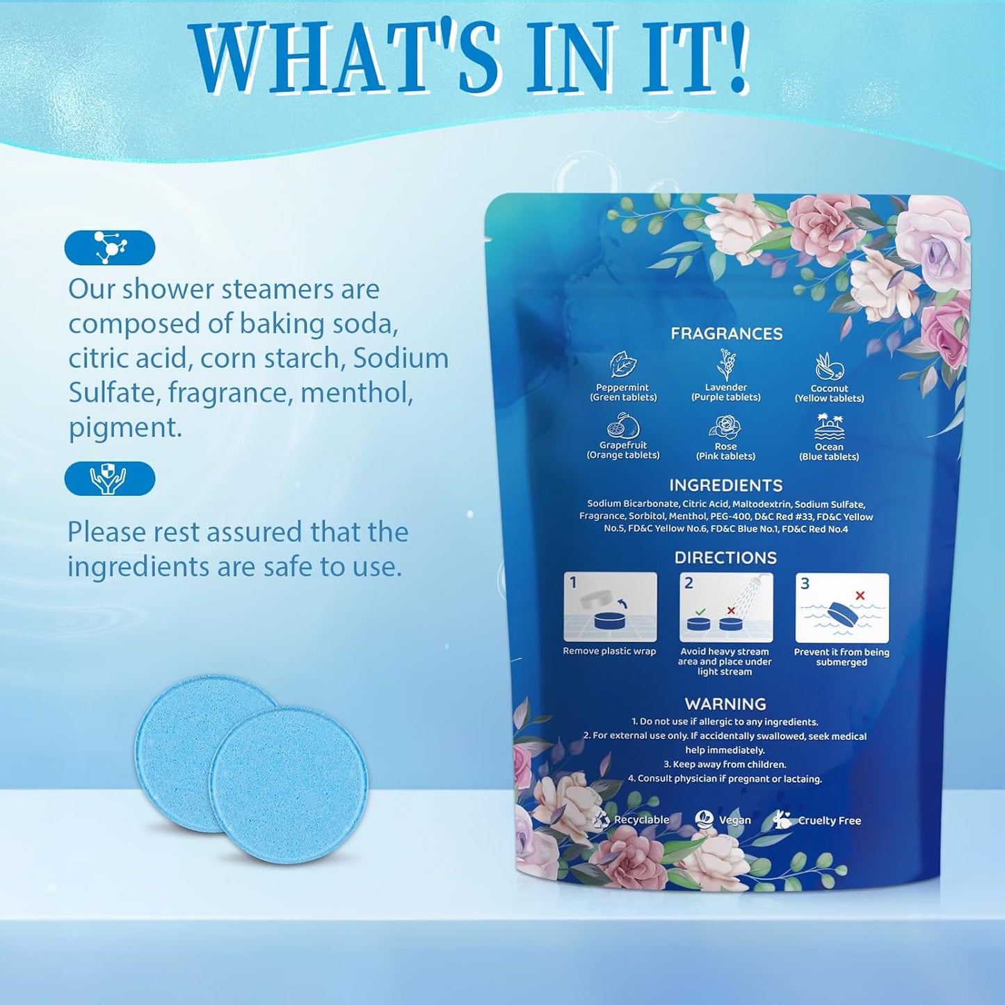 36-Pack Shower Steamers Aromatherapy, Shower Bath Bombs with Individually Wrapped, Variety Shower Tablets, Valentines Day Gifts for Her and Him, Birthday Presents for Women(2 Sets)