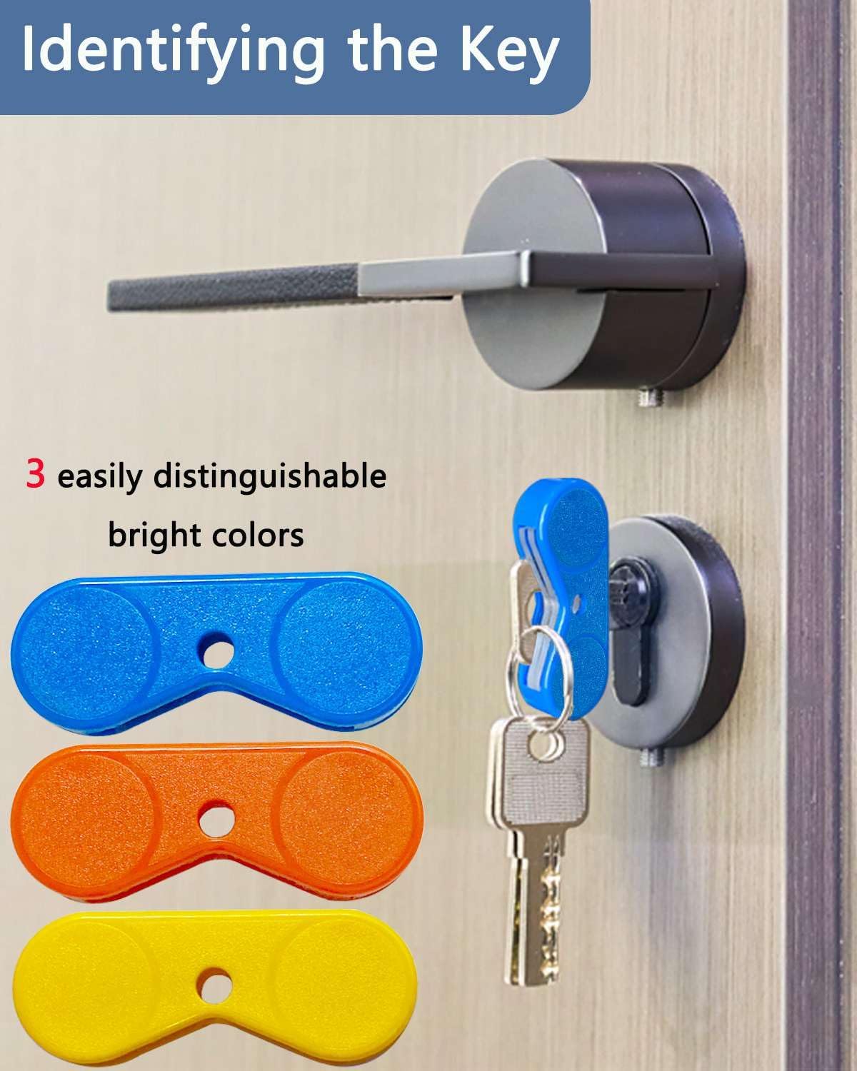 Key Turner Aid, BUMOVE Easier to Grip and Turn Keys Aid for People with Arthritis or a Weakened Grip and Colors are Easy to Distinguish (3 Pack)