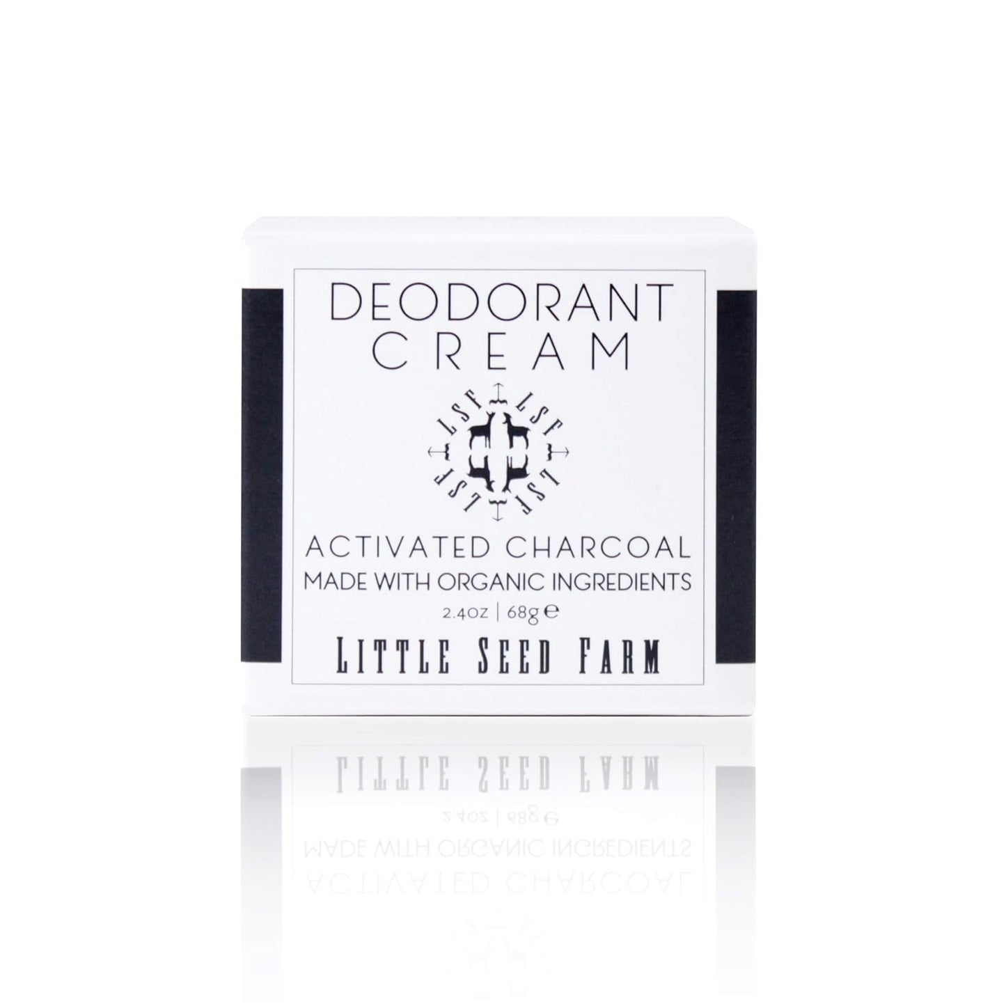 Little Seed Farm All Natural Deodorant Cream - Activated Charcoal - Aluminum Free Deodorant for Women or Men, Net Wt. 2.4oz | 68g