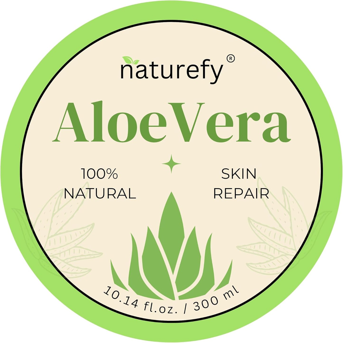 Aloe Vera Gel | 100% Pure & Organic | Farm Fresh Aloe Vera Pulp Extract with Jojoba Oil, Glycerine & Vitamin E | Hydrating, Soothing & Skin Repair Gel for Face, Hair & Body | 10.14 fl.oz.