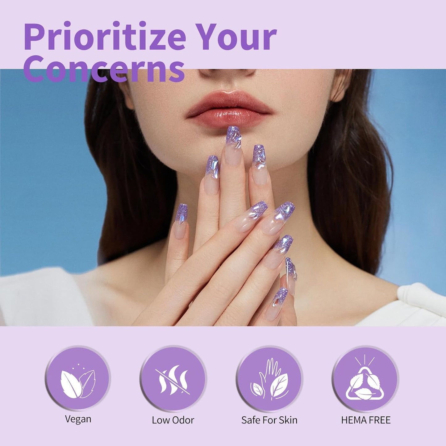 CANNI 30Pcs 9ML Hema-free Gel Nail Polish Set,Purple Gel Polish Yellow Red Orange Green Dark Purple Gel Polish Kit Color Soak Off LED Nail Art Starter Manicure Salon DIY at Home