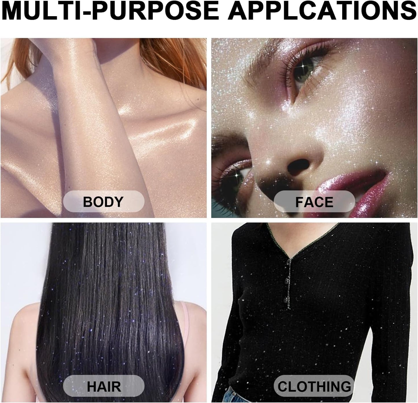 Hair and Body Glitter Spray, 1PC Glitter Hairspray Dry Powder Makeup for Clothes, Festival Rave Prom Loose Sparkle Powder,Holographic Ultra Fine Resin Glitters for Crafts (Blue)