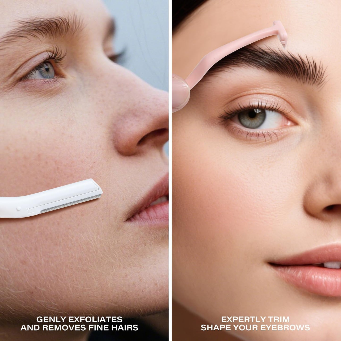 Eyebrow Razors w/Dermaplane Razors Set - Japanese Blades Razors - Small Face Razors for Peach Fuzz and Fine Hair, Multipurpose Exfoliating Dermaplaning Tools for Women and Men
