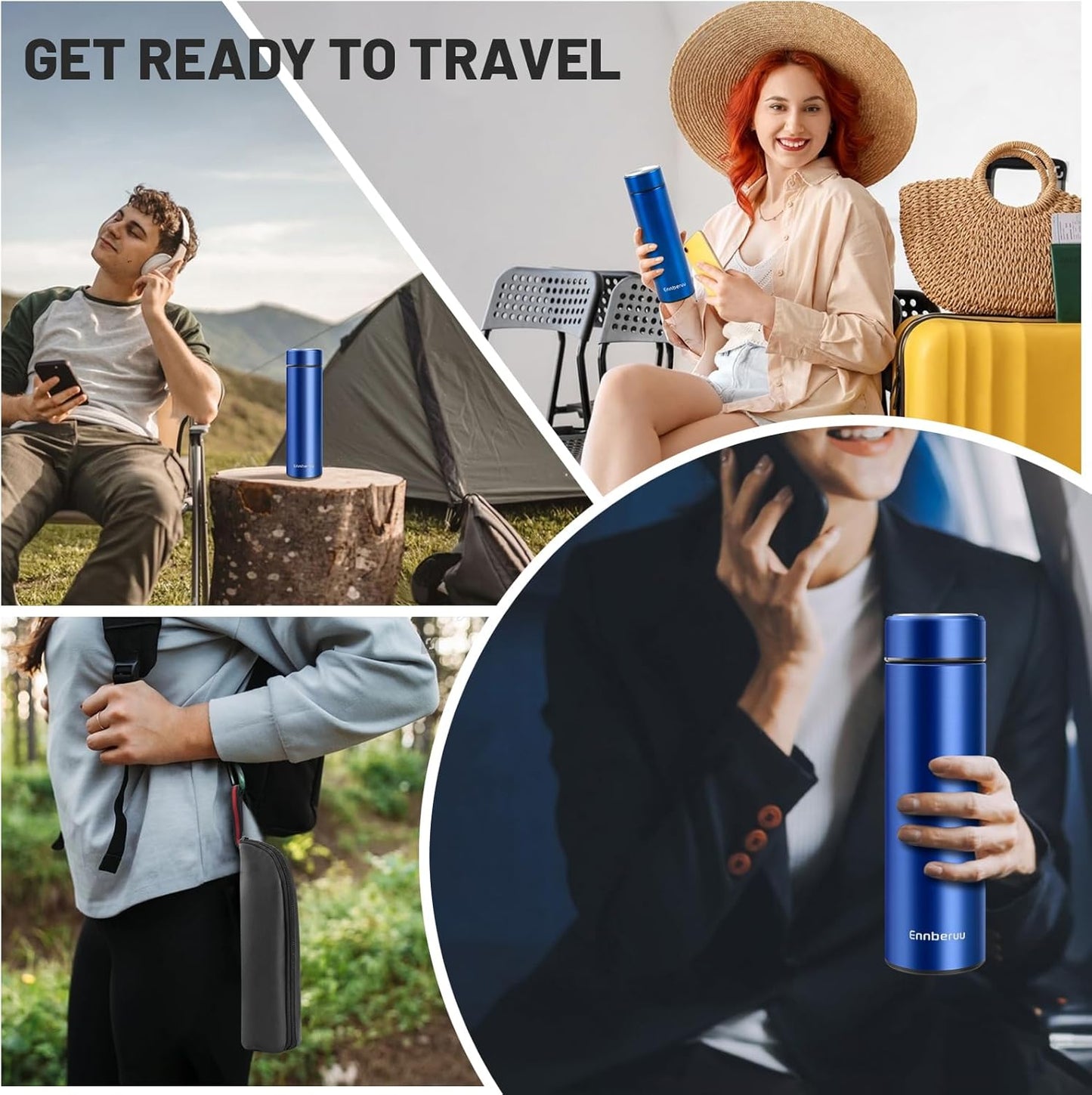 EnnbeRuu 60H Insulin Cooler Travel Case for Pens, Portable Medication Cooler for Travelling, TSA Approved Diabetes Care Carry Case Kit, Refrigerated Medicine Cooler Bag Ice Gel Pack