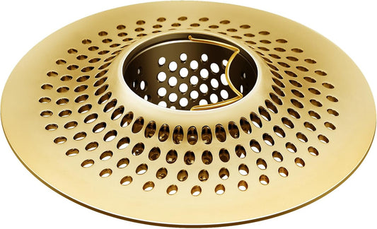 LKEYE Shower Drain Hair Catcher/Bathroom Drain Cover/Bathtub Drain Strainer/Shower Stall Drain Protector(Bronze)