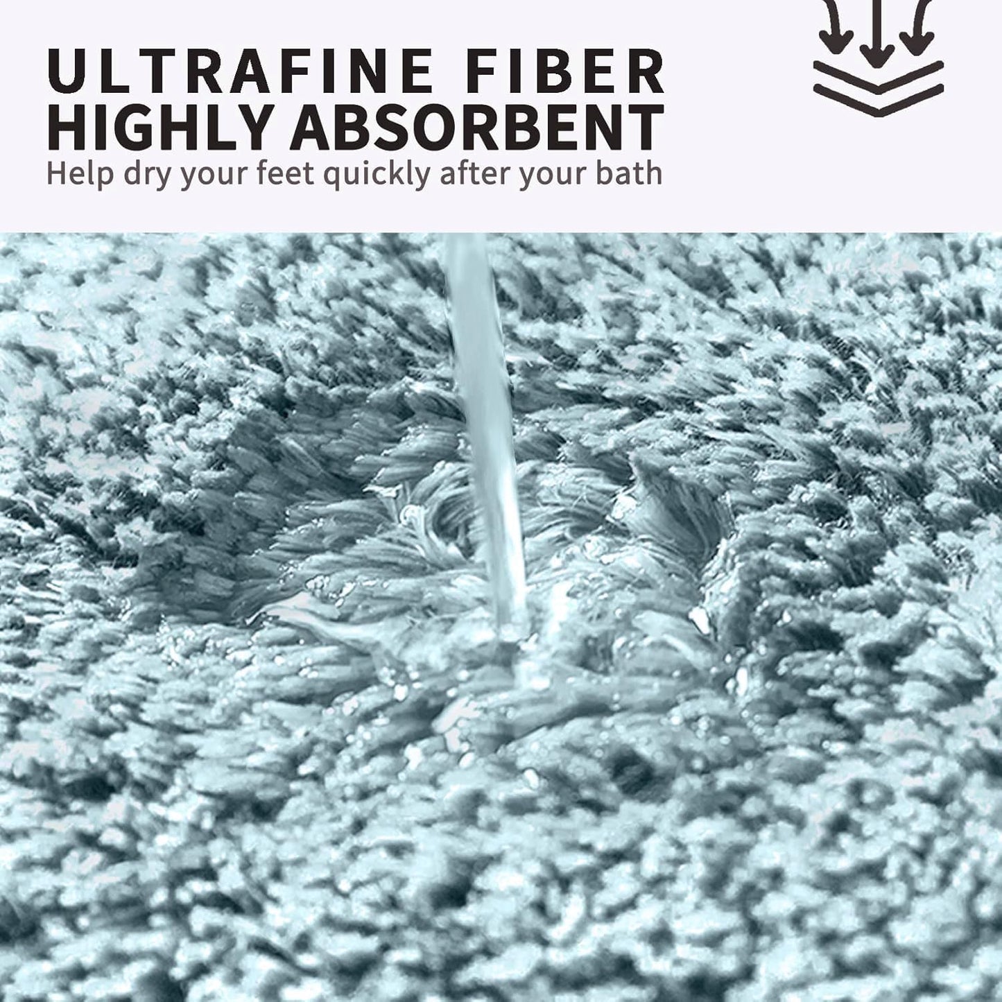 FIFU Bathroom Rugs 20" W x 32" L, Bath Mat for Bathroom, Bedroom, Laundry Room & Kitchen, Non-Slip Rubber Latex Backing, Extra Soft and Absorbent Microfiber Carpet, Machine Washable Rug, Teal